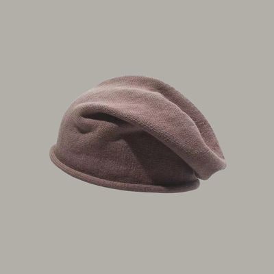 Cappello da donna in lana lavorato a maglia, unisex, con arricciatura, alla moda, autunno e inverno, sottile e freddo_voghion.com