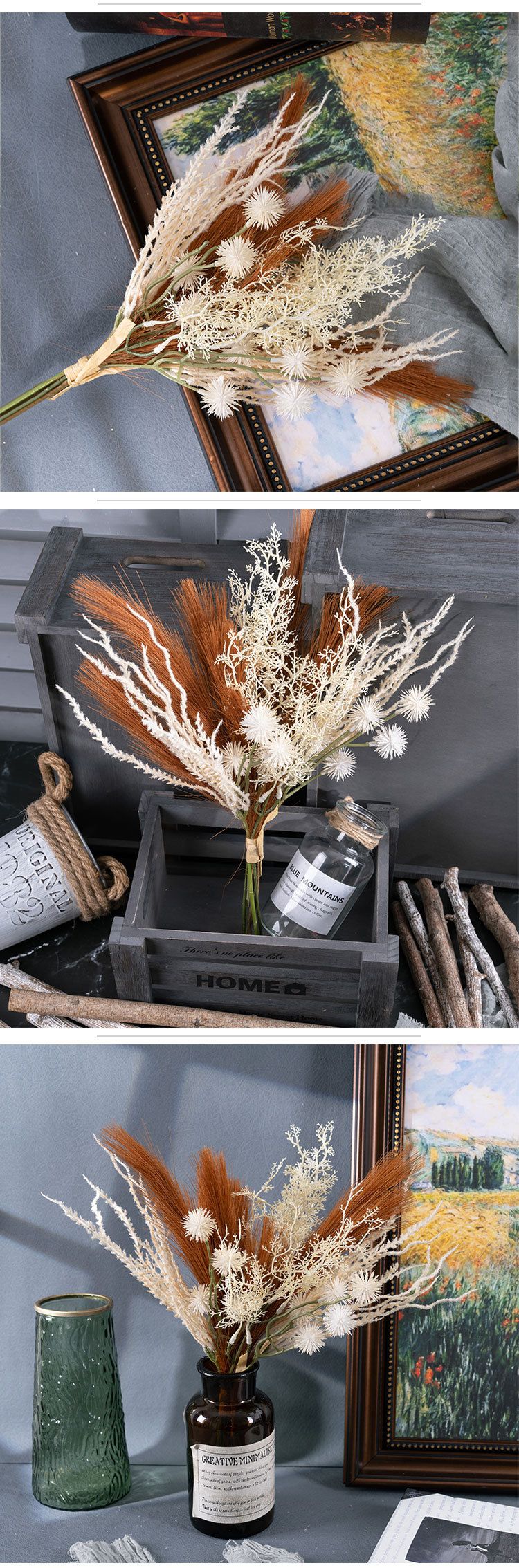 Produttore cioccolato ricci di mare souvenir simulato fiore decorazione da parete decorazione della casa design mano che tiene bouquet CF01320_voghion.com