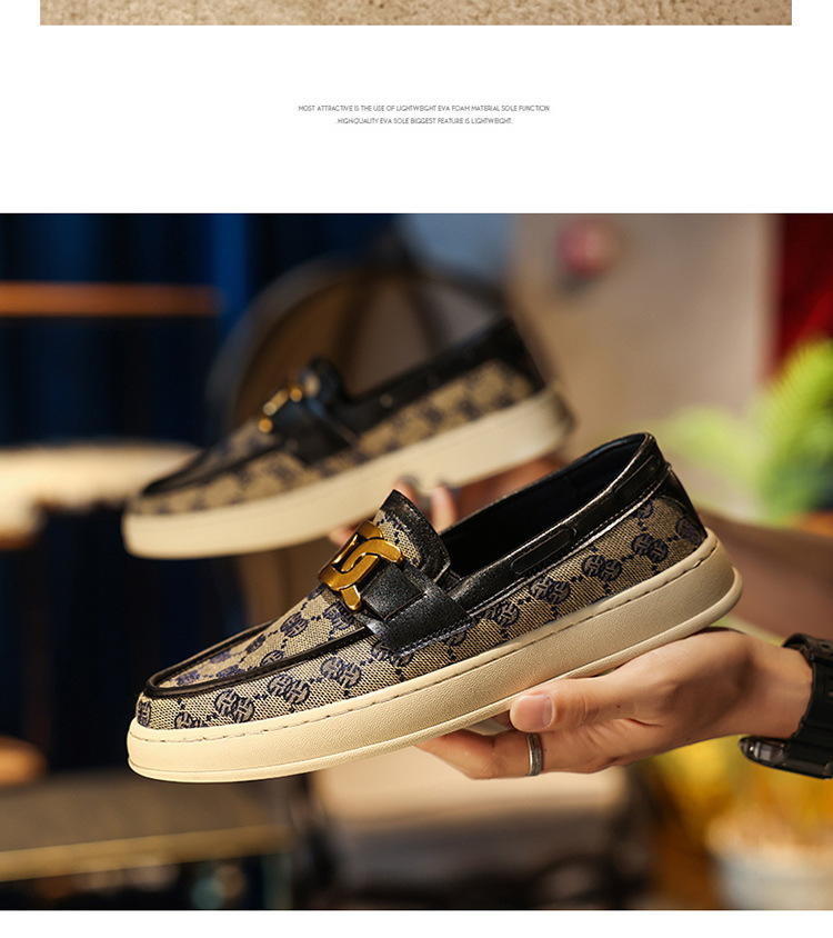 Herrskor Slip-on Beanie Canvasskor Andningsbara Loafers för bilåkare_voghion.com