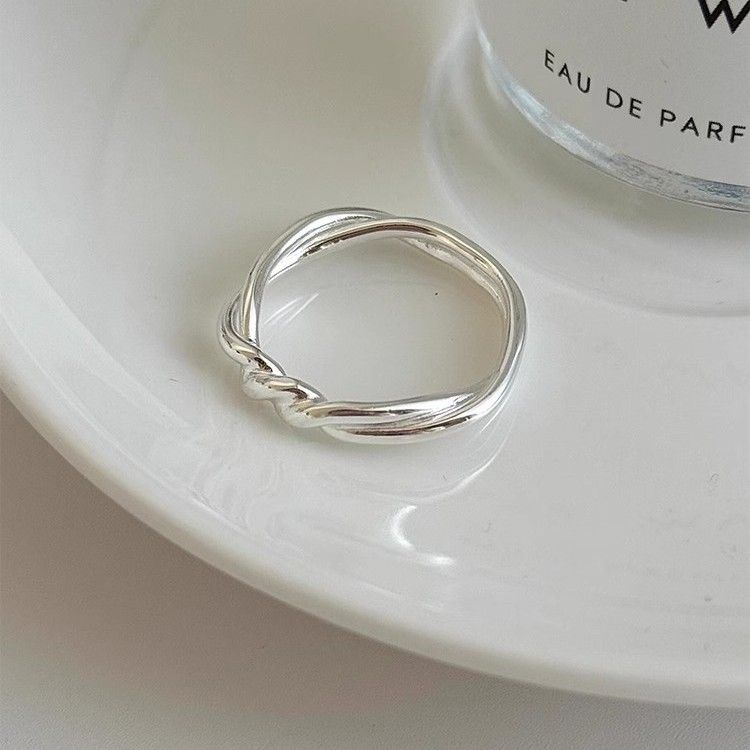 Interwoven Circle For Women, Minimalist Cool Style, Simple High-Value Versatile Elegant Index Finger Ring_voghion.com