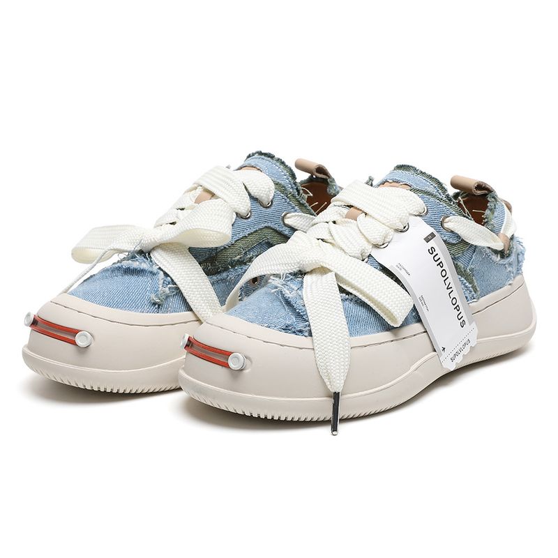 2025 Shoes Fashion Women's Supolopus Color-Block Pom-Pom Sneakers Unique Patchwork Trendy Must-Have For Street Style_voghion.com