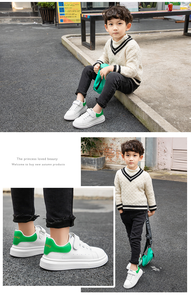Scarpe da ginnastica sportive per studenti per bambini, scarpe da corsa basse con suola morbida per ragazzi primaverili e autunnali, scarpe bianche per prestazioni scolastiche, scarpe alla moda per ragazze_voghion.com