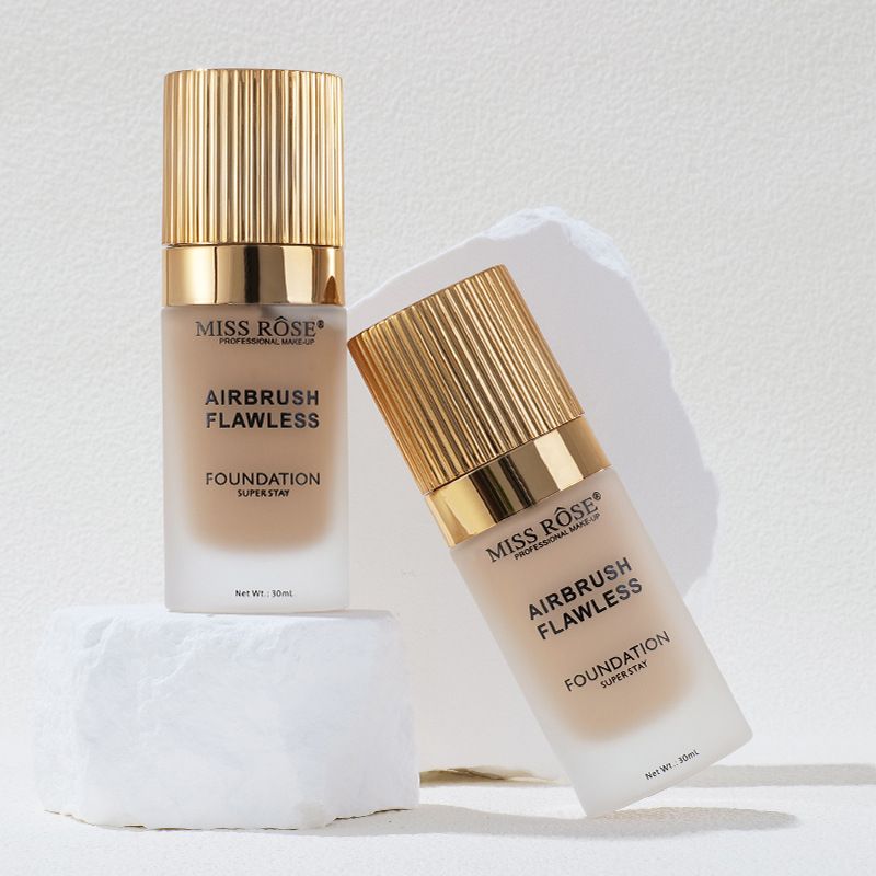 MISS ROSE Long-Lasting Foundation - Waterproof, Sweatproof & Lightweight, Natural Finish For Everyday Wear_voghion.com