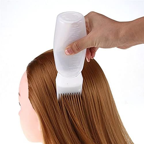 Lot de 3 flacons applicateurs de peignes à racines, flacons de teinture pour cheveux vides, flacons de distribution rechargeables pour coloration des cheveux, outil de coiffure pour le nettoyage du salon, shampooing_voghion.com