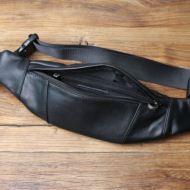 Multifunktionale dünne Brusttasche aus Rindsleder der ersten Schicht für den Außenbereich für Herren_voghion.com