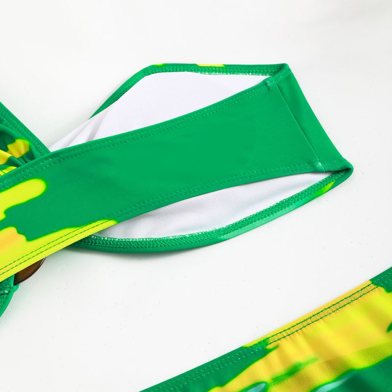 Dameskleding Badpak Tie Dye Bedrukt Dames Driedelig Bikini Badmode_voghion.com