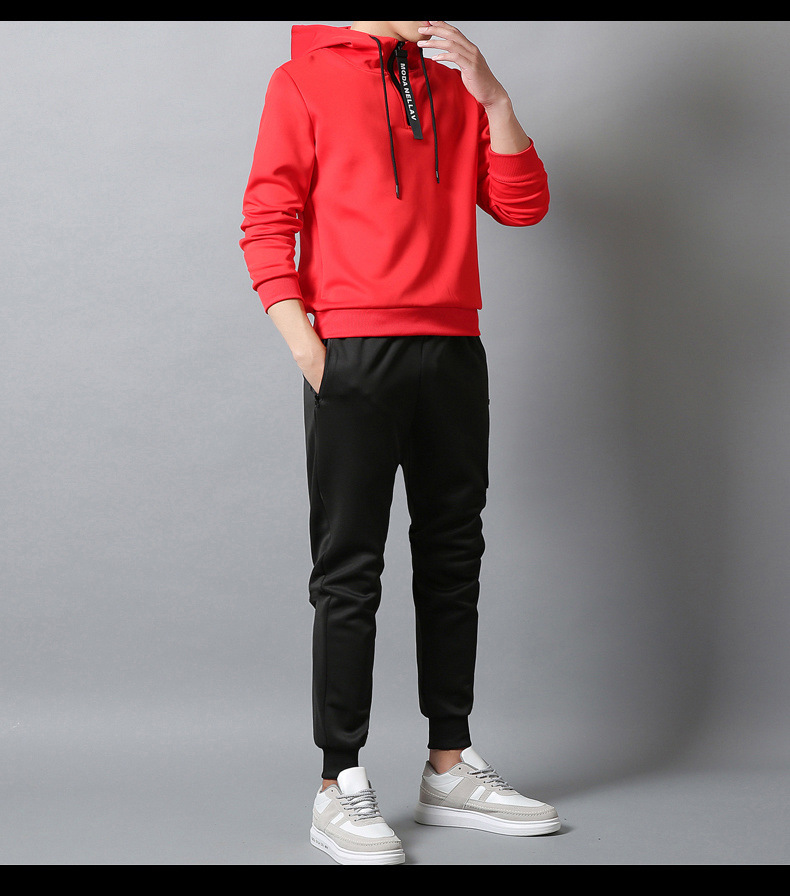 Ensemble de sport à manches longues pour homme et femme, survêtement surdimensionné, version coréenne, pull décontracté, couple_voghion.com