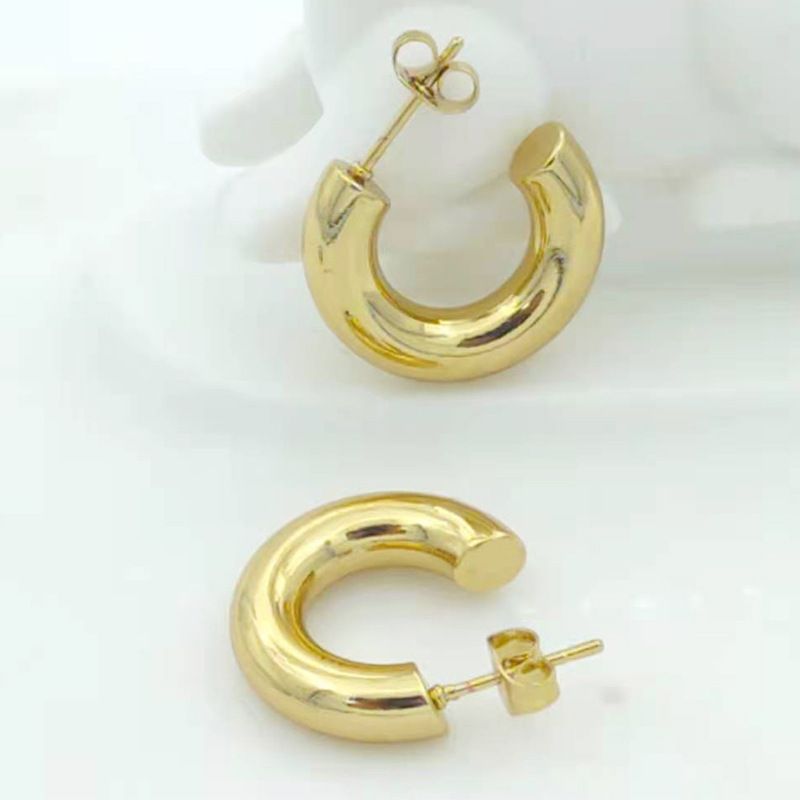 C-förmige Ohrmanschette 14K Ohrringe Creolen Schmuck_voghion.com
