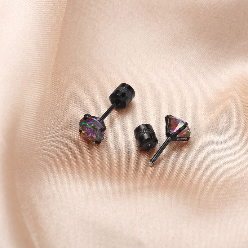 Orecchini a forma di garofano in acciaio inossidabile anallergico con base piatta_voghion.com