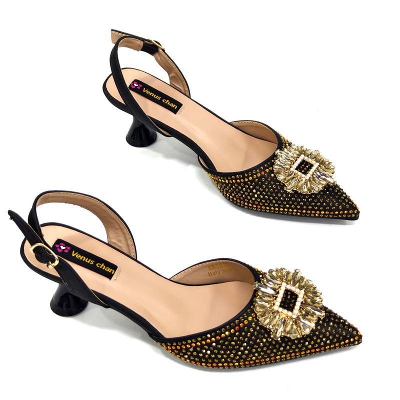 Damenschuhe Damen Spitzschuhe Und Taschen Set Diamantschnalle Dekoration Modisch Und Einfach Bankett Stil Weinrot Spitz_voghion.com