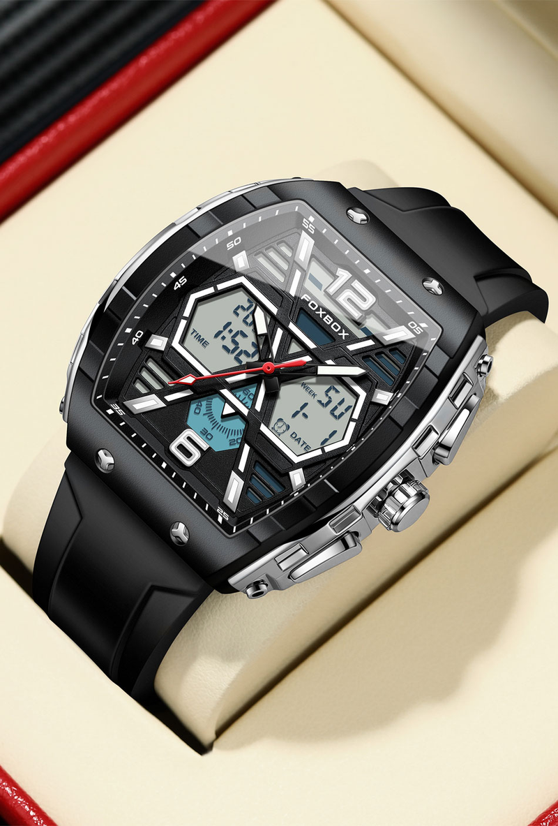 Luksuzne moške ročne ure z LCD zaslonom, svetleča športna moška ura, vodoodporna vojaška kremenčeva moška ura 2023_voghion.com