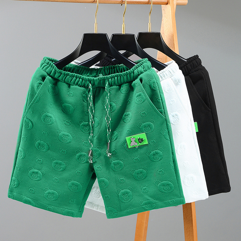 Fat Plus Size Fat Summer Løstsittende menns shorts Trendy og fasjonable Half Beach Pants Uformelle mellombukser_voghion.com