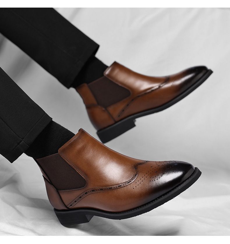 England Short Boots Padded Cloth Martin Large Size Men's Boots_voghion.com