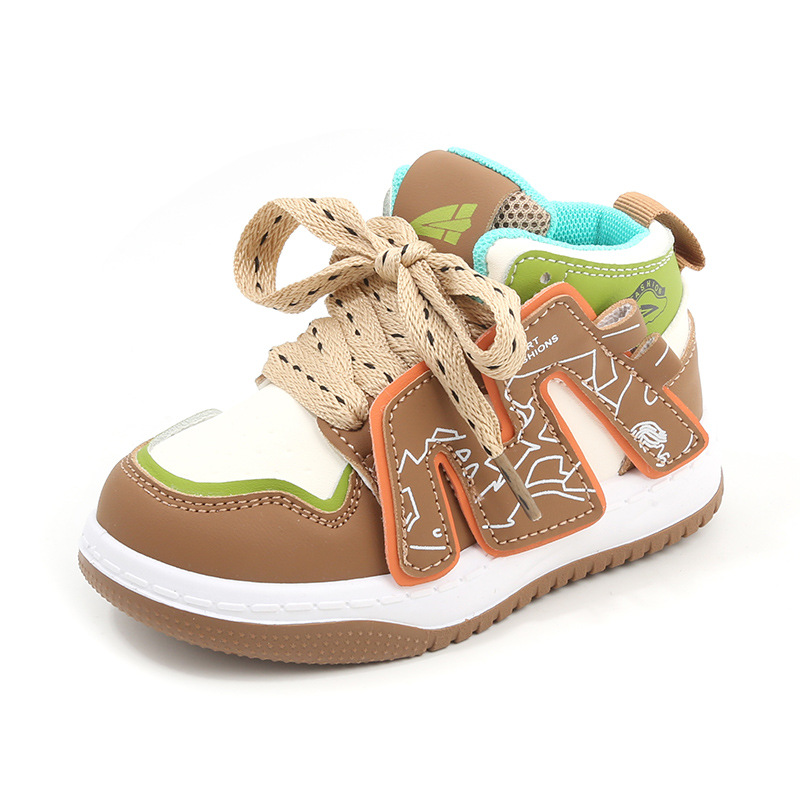 Kindersport 2025 Frühling und Herbst Jungen Casual Board High Top Trendy Mädchen Internet Berühmte Babyschuhe mit weicher Sohle_voghion.com