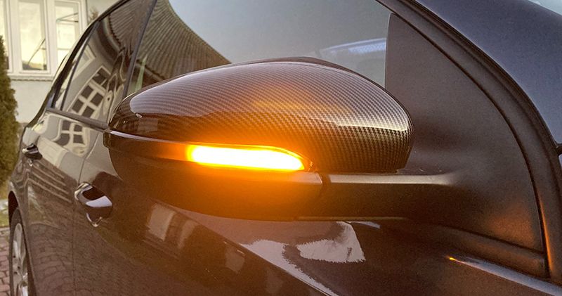 2 Pieces For VW Golf 6 GTI R32 208-2014 Led Dynamic Turn Signal Light Sequential Side Mirror Indicator Blinker_voghion.com