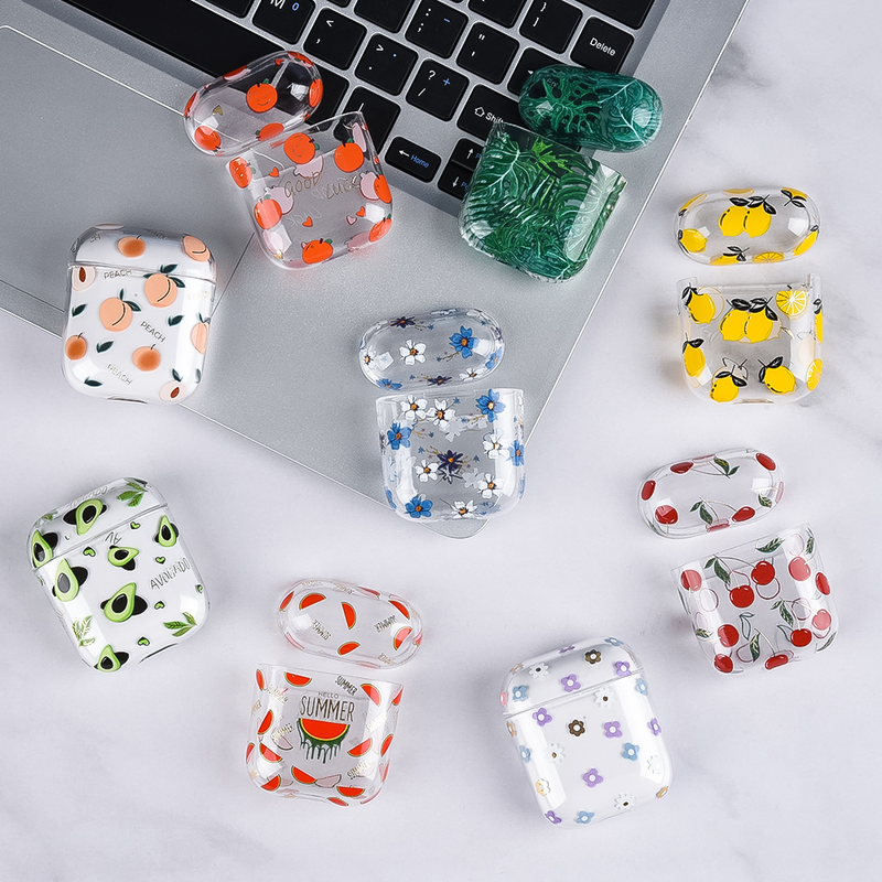 Fruit PC Hard Case For Airpods Pro 2 1 Earphone Cases For Airpods 3 Clear Transparent PC Earphone Cover for airpods 3 pro case_voghion.com