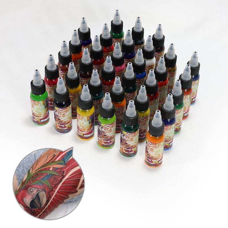 Ghost Axe Buntes 33 Farben Set Tinte Tattoo Pigment 1oz_voghion.com