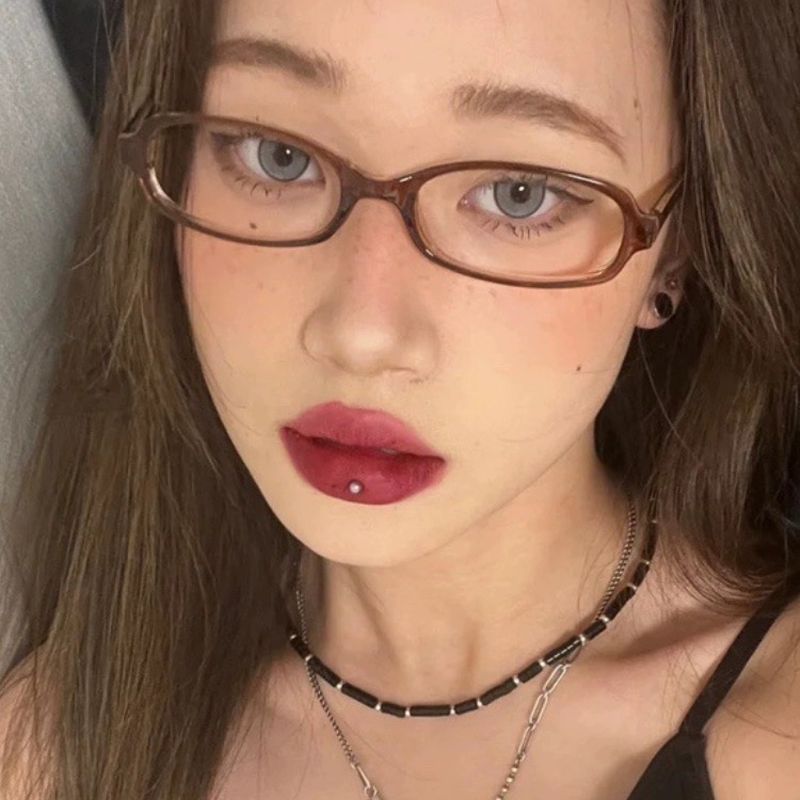 Mode Retro Anti-Blaulicht-Brille Frauen Y2K Haruku Rot Grün Quadratischen Rahmen Brille Lesen Computer Brille_voghion.com