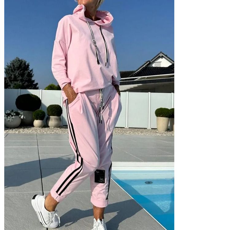 Minimalist Ribbed Knit Set – Long-Sleeve Top & Wide-Leg Pants (S-5XL, 6 Neutral Tones)_voghion.com