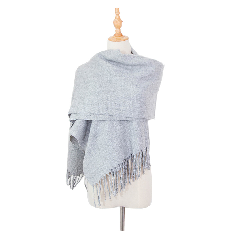 Women's Scarves imitation cashmere solid color scarf men and women couples solid color scarf shawl _voghion.com