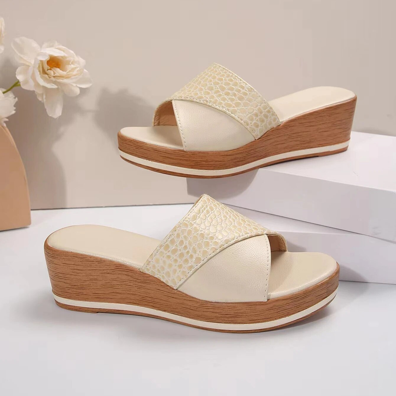 SHLIANG Női Szandál Éksarkú Szandáliák Nyári Wedges Cipők Női Nyári Cipők Női Papucsok S012A_voghion.com