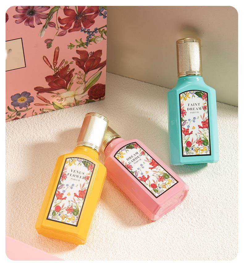 2024 New Qimengqianzihua Women's Perfume Set Jasmine Tone Three Piece Student Gift Perfume_voghion.com