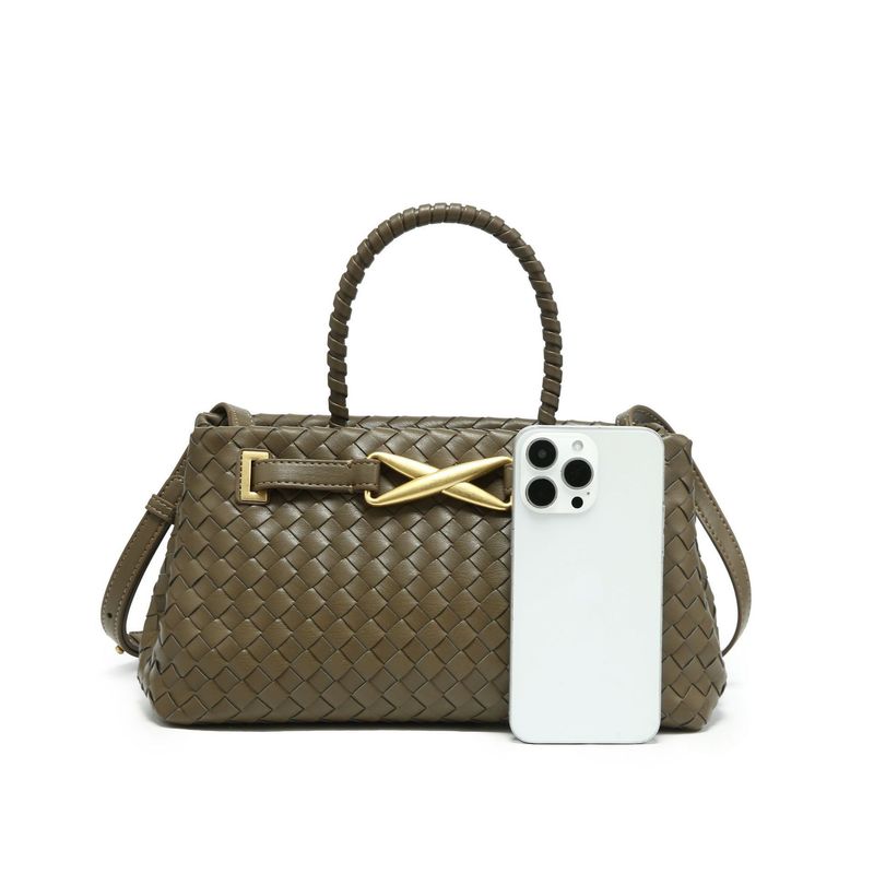 KOOSSOASIS Premium Sense Niche Handtasche, handgewebte Tragetasche mit großem Fassungsvermögen, Schultertasche mit Schleife_voghion.com