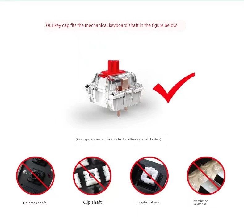Little Pudding PBT Transparent Keycap 61/64/68/75/82/84/87/104 Key Customized Keyboard OEM Ball Cap_voghion.com