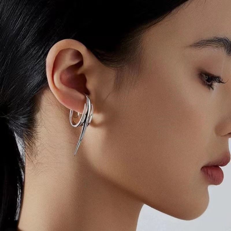 Boucles d'oreilles punk pour femmes, série Moses Scepter, sans perçage d'oreille, style froid, doux et cool, tendance pour filles_voghion.com