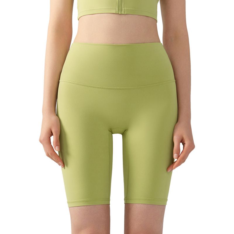 Elasticity Barely There Lycra Yoga Fitness For Women Tummy Control Peach Lift High Waist Line Sports Shorts Five Points_voghion.com
