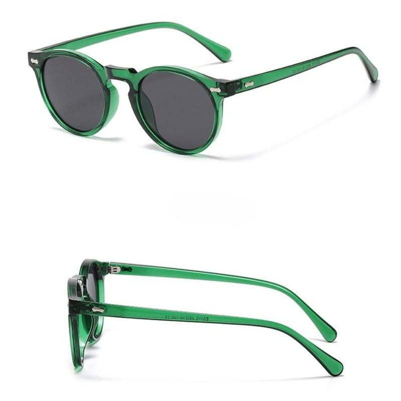 Mote 2024 polariserte solbriller menn kvinner merkevare designer retro runde solbriller vintage mann kvinne beskyttelsesbriller UV400 oculos_voghion.com