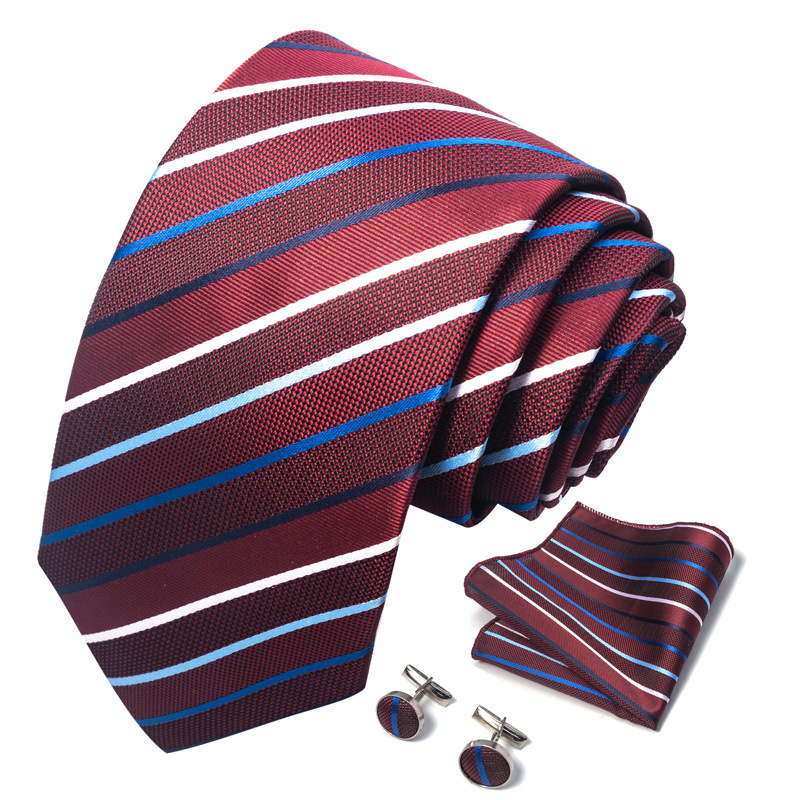 Men's Ties & Handkerchiefs pattern men's wedding suit tie pocket square cufflink set in large quantities in stock_voghion.com