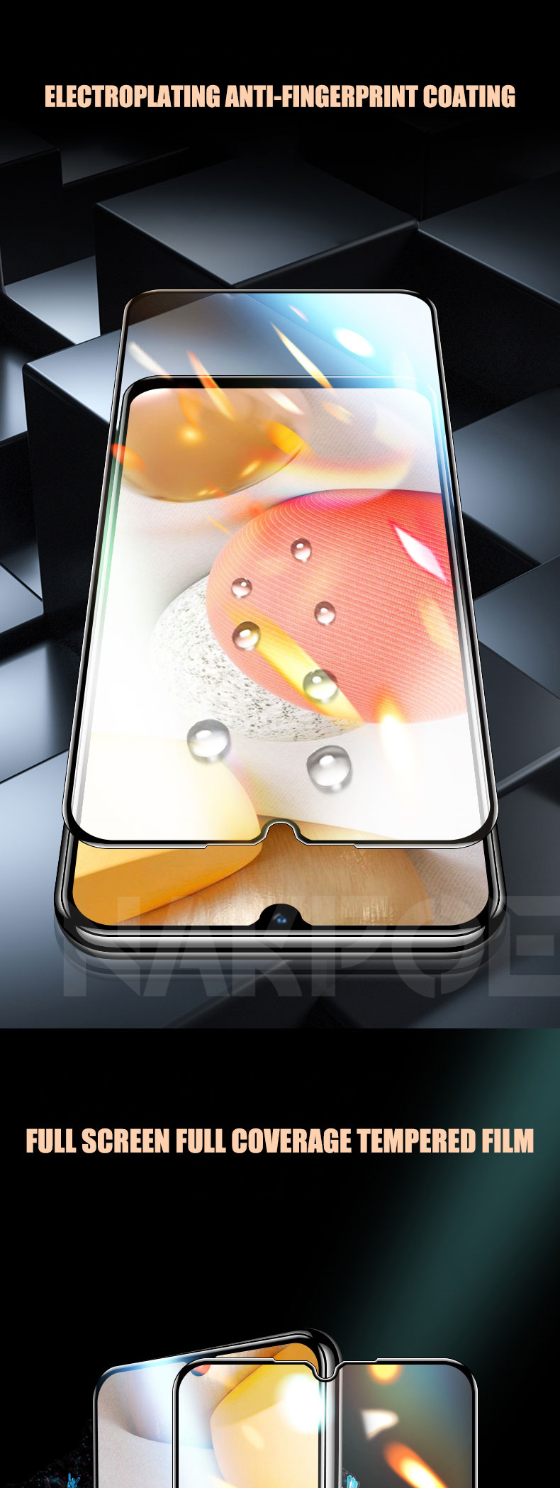 9D Koruyucu Cam Samsung Galaxy A02 A12 A32 A42 A52 A72 F41 F62 M02 M12 Temperli Cam Samsung A01 A51 A71 Ekran Filmi_voghion.com