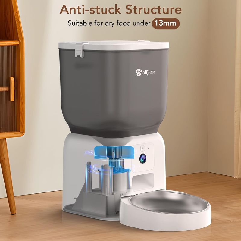 Automatic Pet Feeder With HD Camera And WiFi Connectivity (White)_voghion.com