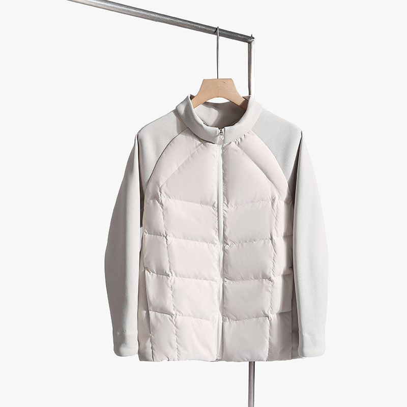 Casual Men's Warm Stand Collar Short Jacket White Duck Down 2025 Autumn Winter New Style_voghion.com