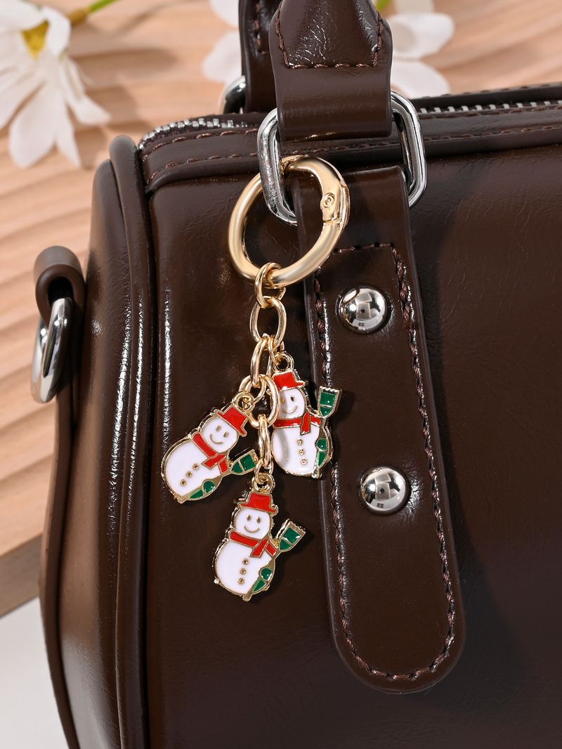 Christmas Tree Santa Claus Snowman Happy Pendant Keychain Bag Phone Charm_voghion.com