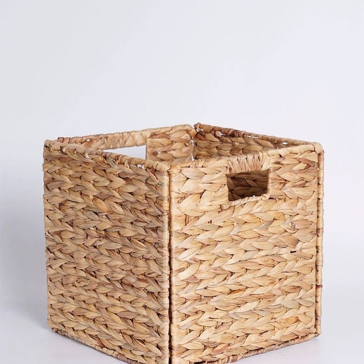 Nordisches Wohnzimmer Vietnam Kürbisgras Handarbeit gewebt Kalek faltbarer Korb Organizer Aufbewahrungsbox_voghion.com