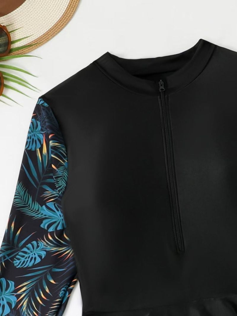 2025 Neue Ärmel Badeanzug Zweiteilige Lange Hosen Damen Plus Size Surf Bademode_voghion.com