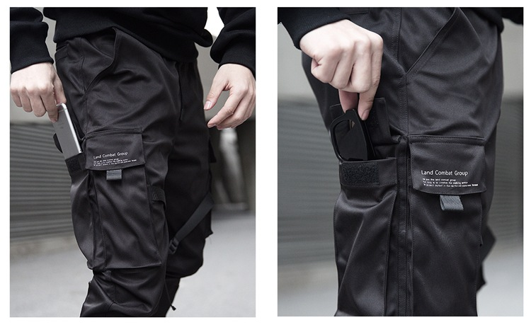 Hong Kong trendige Jugend-Leggings Herren trendige funktionale taktische Fallschirmjäger-Arbeitshose Yapi lässige Slim Fit-Leggings_voghion.com