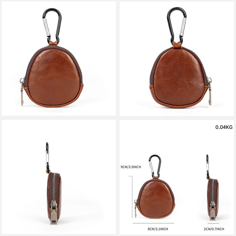 Portamonete in pelle con cerniera in pelle bovina Hot L Head Layer_voghion.com