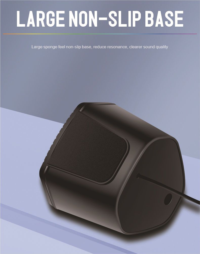 RGB Gaming Speaker With Deep Bass - USB Powered Computer Speakers For PC/Desktop (Wired, Home & Office Use)_voghion.com