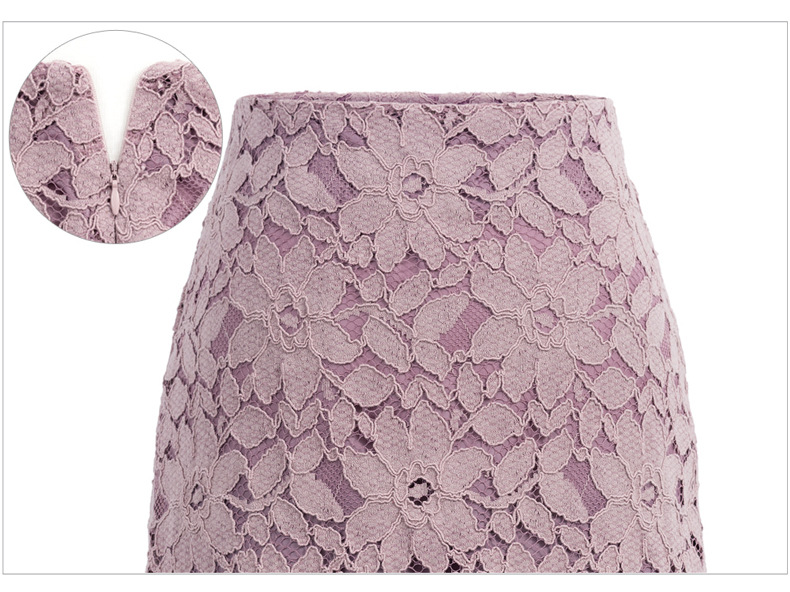 Women's Clothing new summer slim water soluble lace skirt very fairy French niche A line skirt mid length hip skirt_voghion.com
