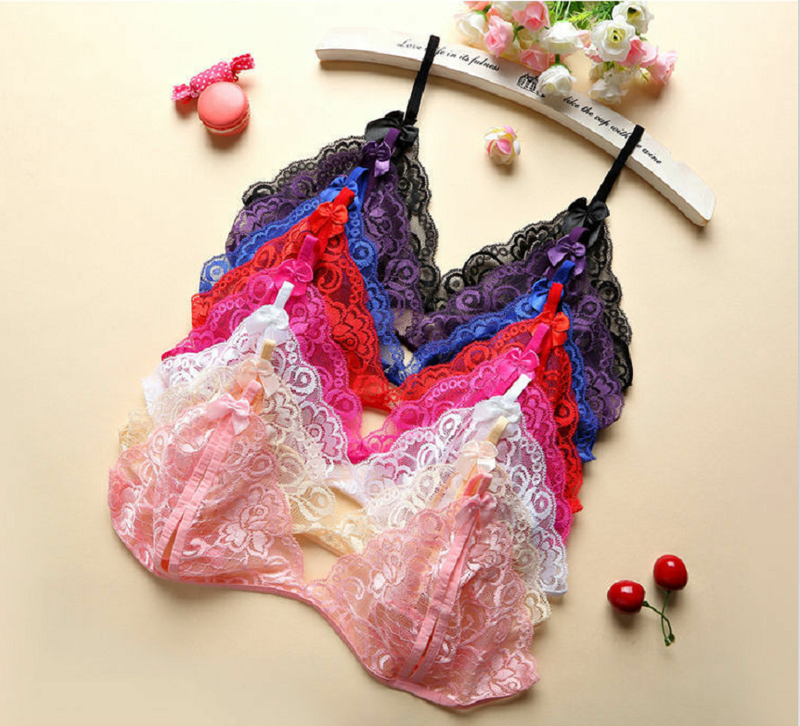 Sexy šněrovací spodní prádlo Set Dámské horké exotické otevřené rozkrok transparentní spodní prádlo G-string bandáž bikiny tříbodový set_voghion.com
