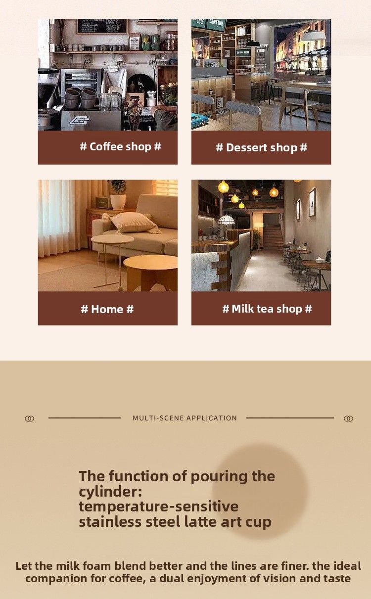 Edelstahl Spitz Auslauf Temperatur-Sensible Kaffee Krug Temperatur Display Latte Art Milch Aufschäumen Tasse_voghion.com