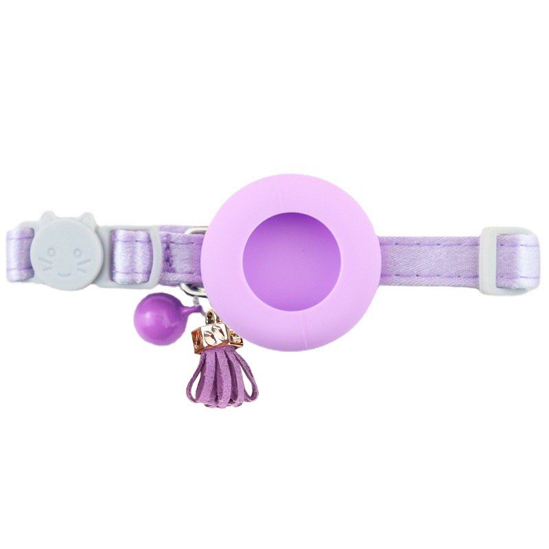 Localizzatore protettivo Airtag Special GPS Custodia in silicone e pelle Collare per animali domestici Copricollo_voghion.com