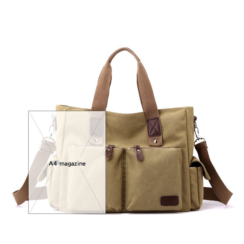 Nuova borsa a tracolla multifunzionale da uomo, in tela, casual, da viaggio, per esterni, di grande capacità_voghion.com