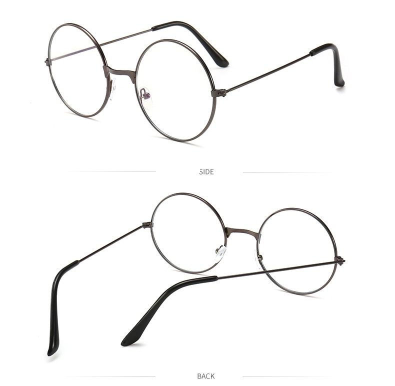 Men's And Women's Retro Round Anti Blue Light Computer Reading Games, Eye Protection, Decorative Glasses, Party Travel_voghion.com