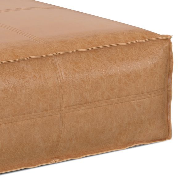 Brody - Extra Large Coffee Table Pouf - Distressed Brown_voghion.com