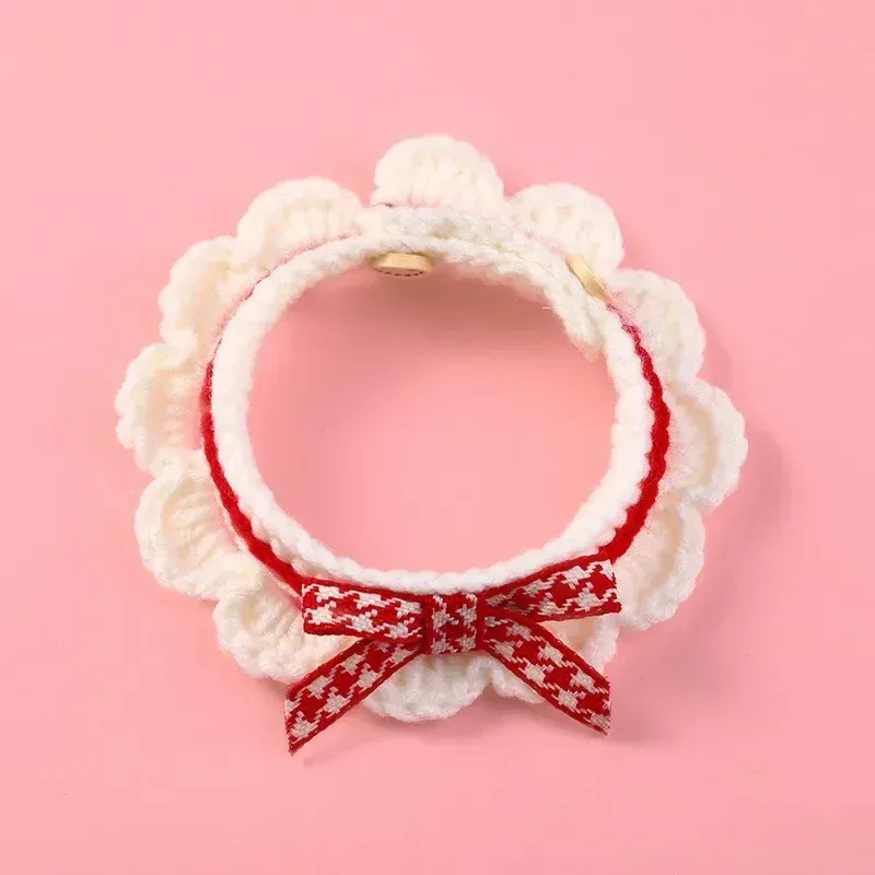 Knitted Collar For Kitten, Cat, Puppy By PawParty Store_voghion.com