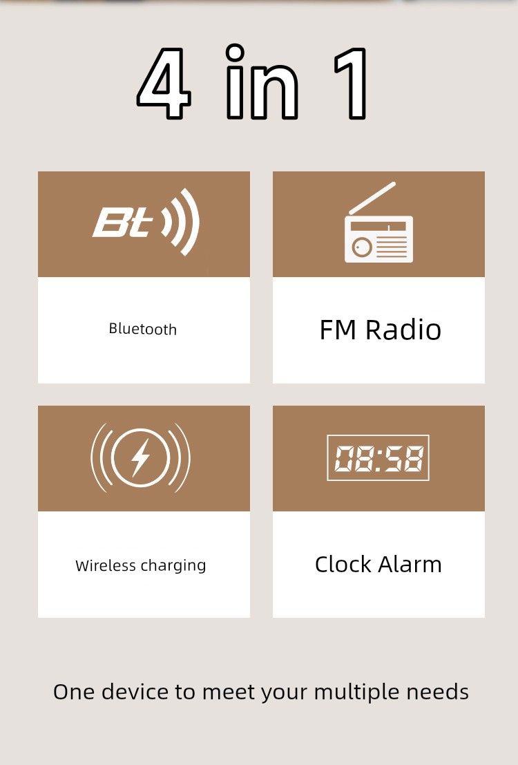 Retro trehøyttalere bass for hjemmet høyvolumantenne FM-radio multifunksjonell Bluetooth-høyttaler_voghion.com